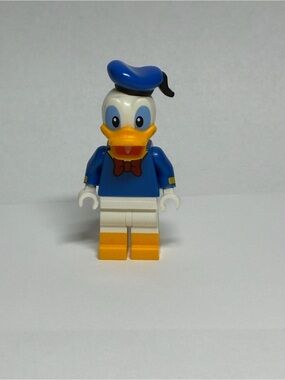 Blue and White Duck Character Bird Pet Figurine Toy